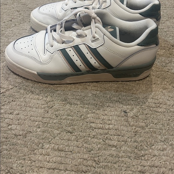 Adidas Classic Rivalry White and Sage Sneakers - Picture 3 of 13